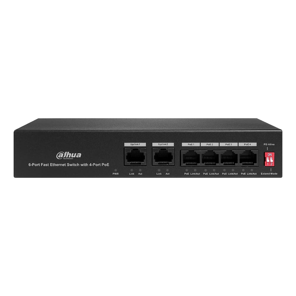 PoE комутатор DH-PFS3006-4ET-36 Dahua