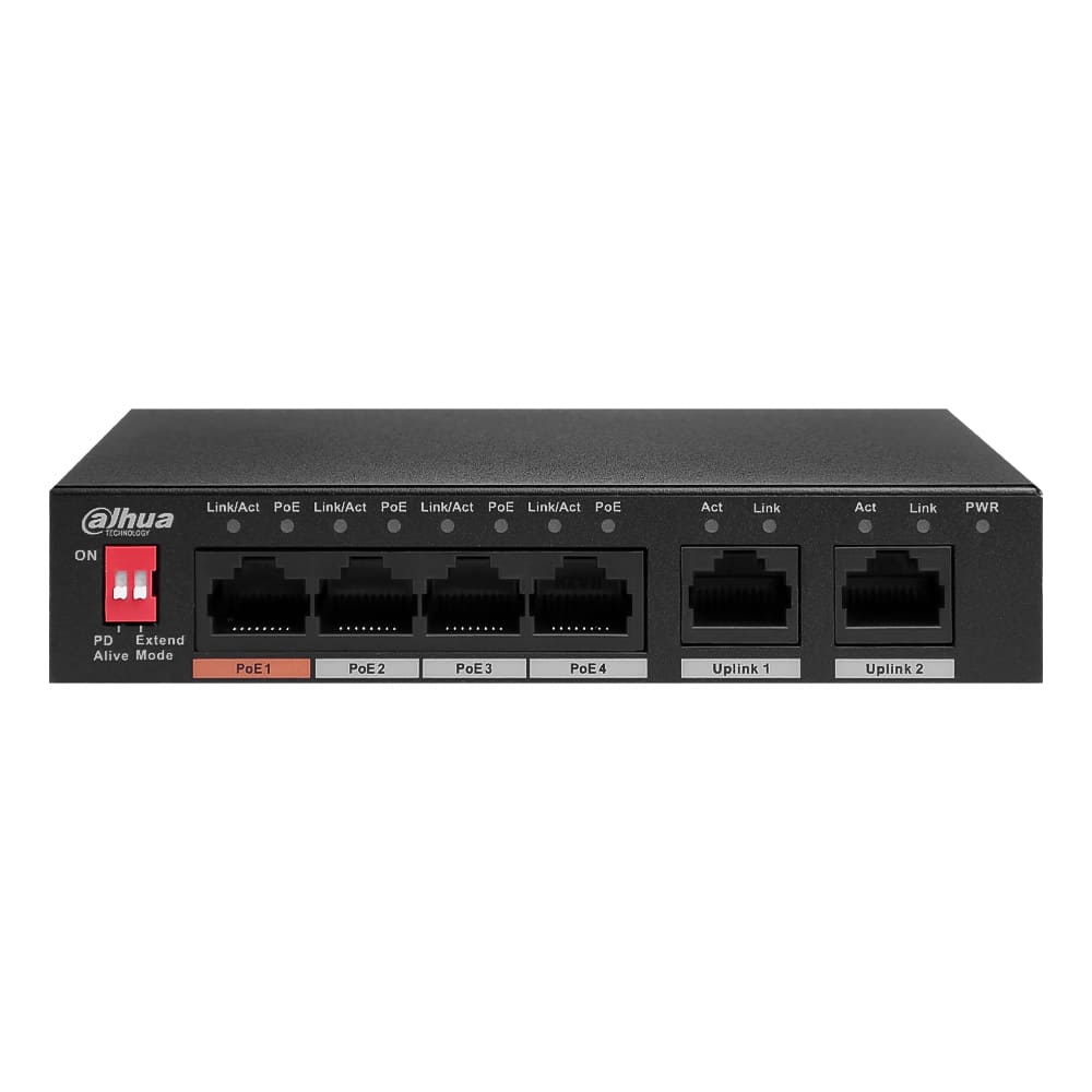 PoE комутатор DH-PFS3006-4ET-60 Dahua